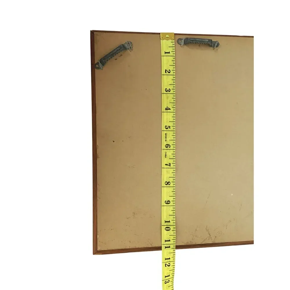 Vintage Wood Framed Wall Mirror 11